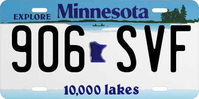 MN license plate 906SVF