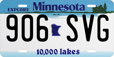 MN license plate 906SVG