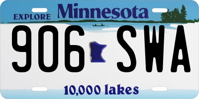 MN license plate 906SWA