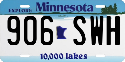MN license plate 906SWH