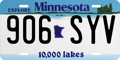 MN license plate 906SYV