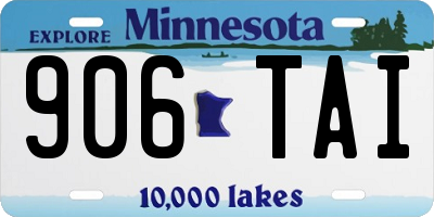 MN license plate 906TAI