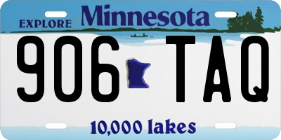MN license plate 906TAQ