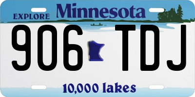 MN license plate 906TDJ