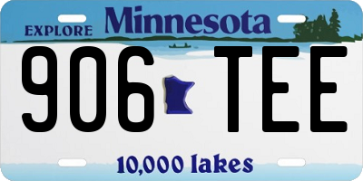 MN license plate 906TEE
