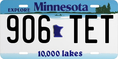 MN license plate 906TET