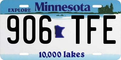 MN license plate 906TFE