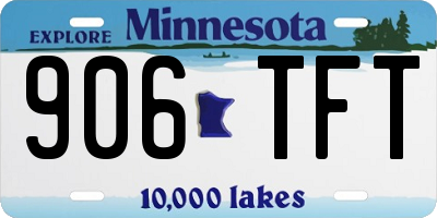 MN license plate 906TFT