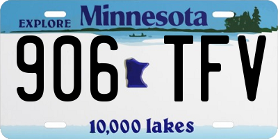 MN license plate 906TFV