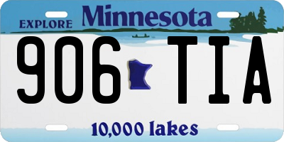 MN license plate 906TIA