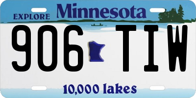 MN license plate 906TIW
