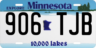 MN license plate 906TJB