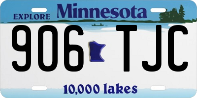 MN license plate 906TJC