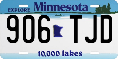 MN license plate 906TJD