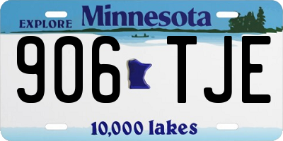 MN license plate 906TJE
