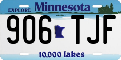 MN license plate 906TJF