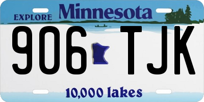 MN license plate 906TJK