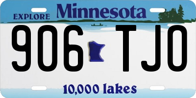 MN license plate 906TJO