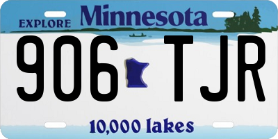 MN license plate 906TJR