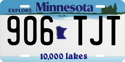 MN license plate 906TJT