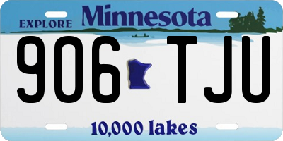 MN license plate 906TJU