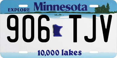 MN license plate 906TJV