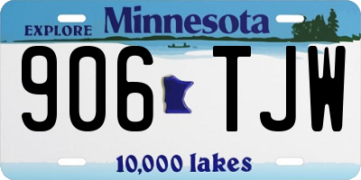 MN license plate 906TJW