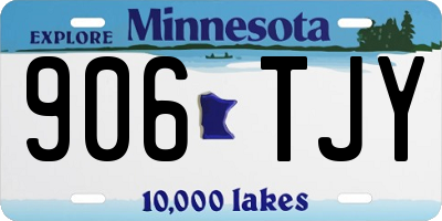 MN license plate 906TJY