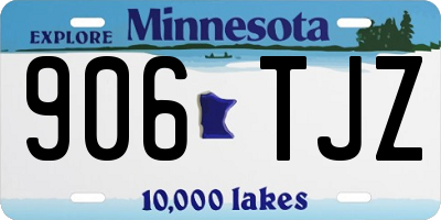 MN license plate 906TJZ