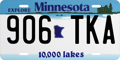 MN license plate 906TKA