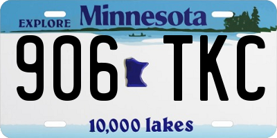MN license plate 906TKC