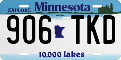 MN license plate 906TKD