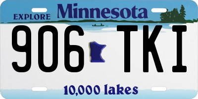 MN license plate 906TKI