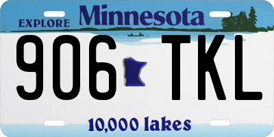 MN license plate 906TKL