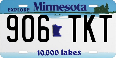 MN license plate 906TKT