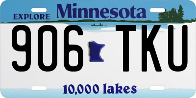 MN license plate 906TKU