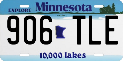 MN license plate 906TLE