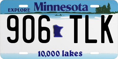 MN license plate 906TLK