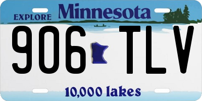 MN license plate 906TLV