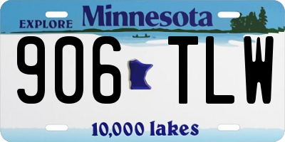 MN license plate 906TLW