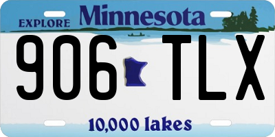MN license plate 906TLX