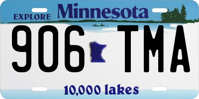 MN license plate 906TMA