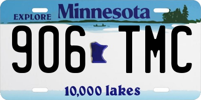 MN license plate 906TMC