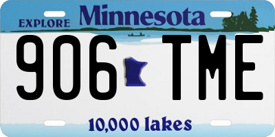 MN license plate 906TME