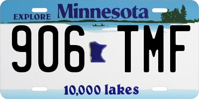 MN license plate 906TMF