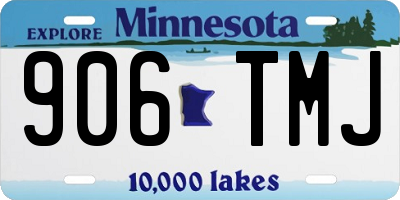 MN license plate 906TMJ