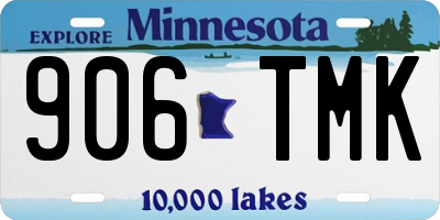 MN license plate 906TMK