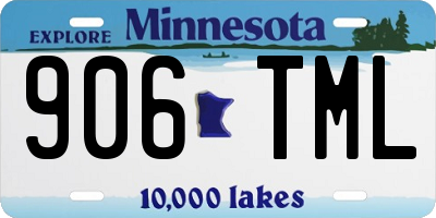 MN license plate 906TML
