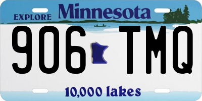 MN license plate 906TMQ