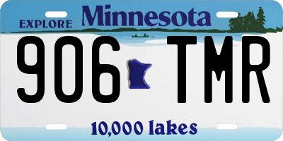 MN license plate 906TMR